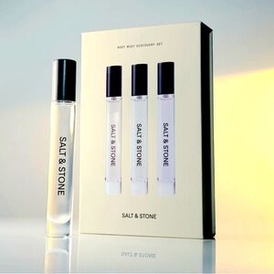 Salt & Stone BODY MIST DISCOVERY SET - 3 Scents.
Size 0.34 FL OZ / 10 ML each.